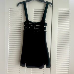 Elegant Black Strappy Dress